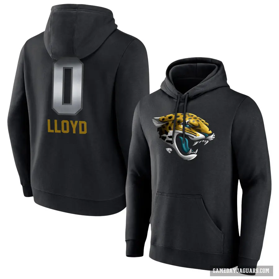 Men's ＃0 Devin Lloyd Jacksonville Jaguars Black Midnight Mascot Pullover Hoodie