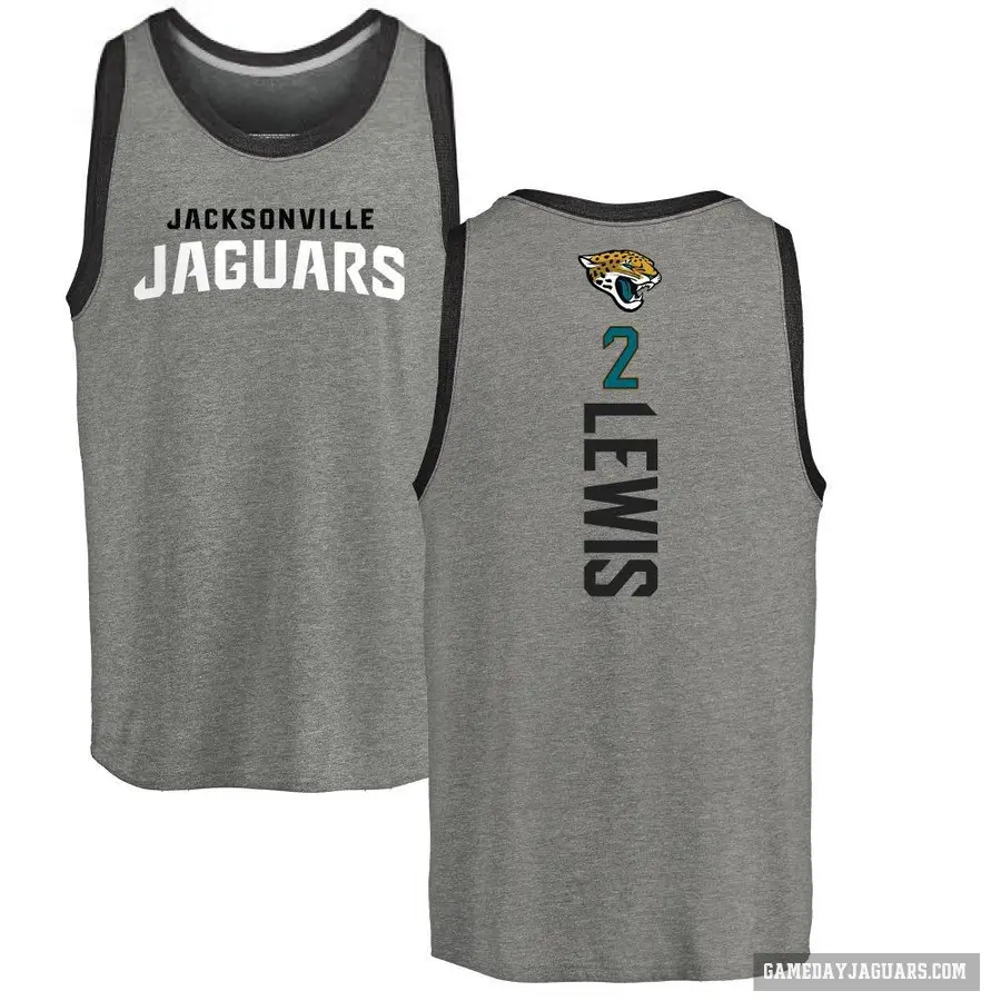 Men's ＃2 Jourdan Lewis Jacksonville Jaguars Ash Backer Tank Top