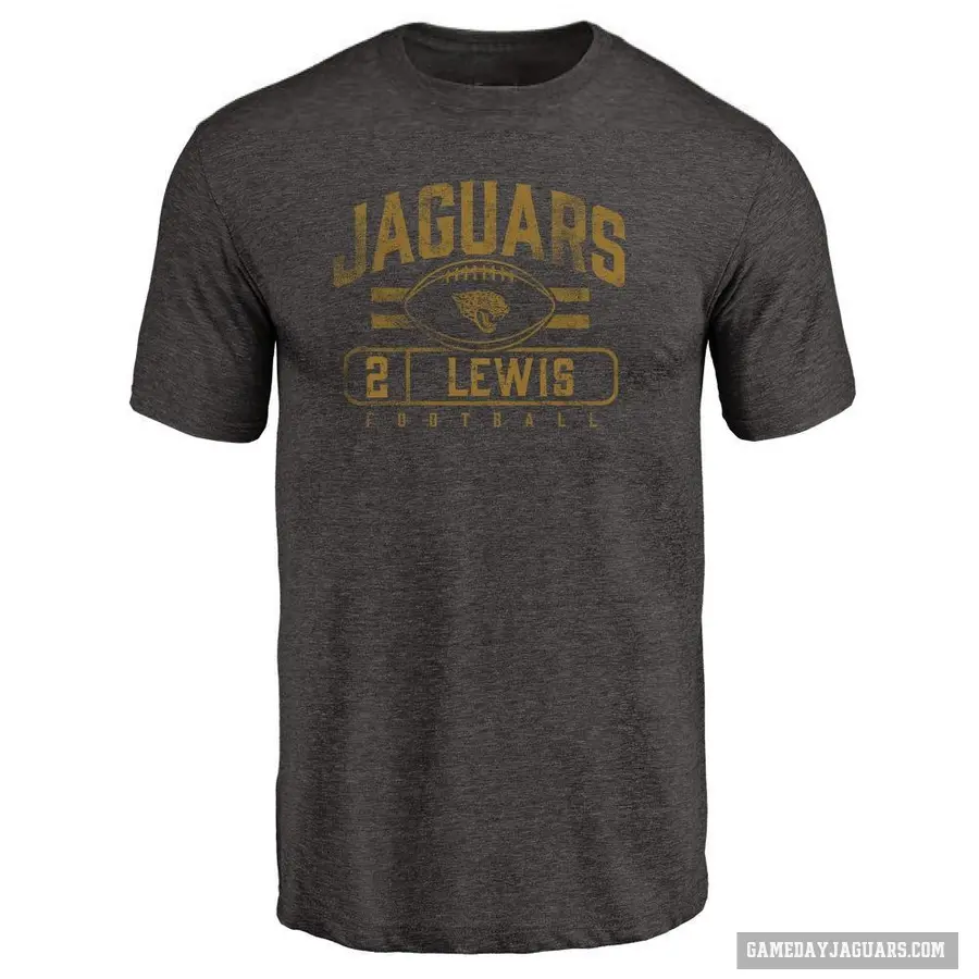 Men's ＃2 Jourdan Lewis Jacksonville Jaguars Black Flanker T-Shirt