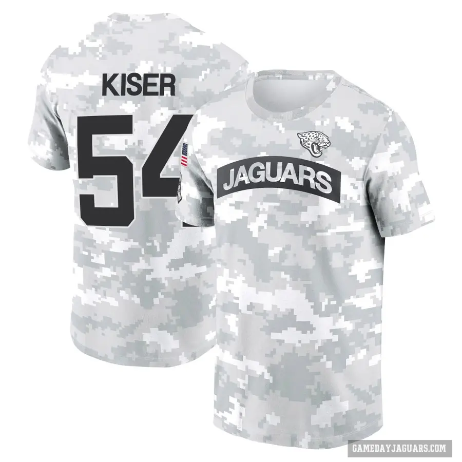 Men's ＃54 Jack Kiser Jacksonville Jaguars Camo Arctic 2024 Salute to Service Performance T-Shirt