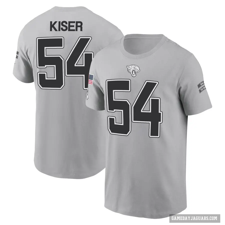 Men's ＃54 Jack Kiser Jacksonville Jaguars Gray 2024 Salute to Service T-Shirt