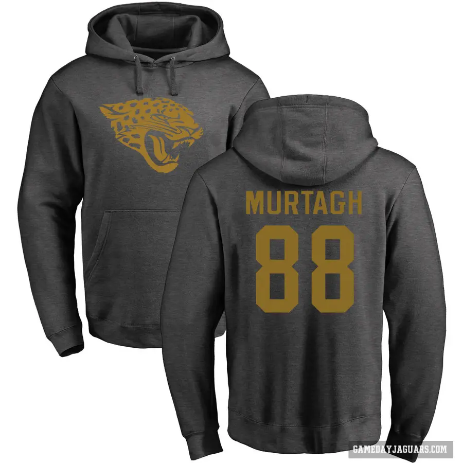 Men's ＃88 Patrick Murtagh Jacksonville Jaguars Pro Line by Branded Ash One Color Pullover Hoodie