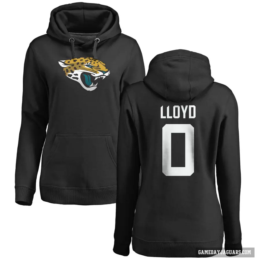 Women's ＃0 Devin Lloyd Jacksonville Jaguars Black Pro Line Logo Pullover Hoodie