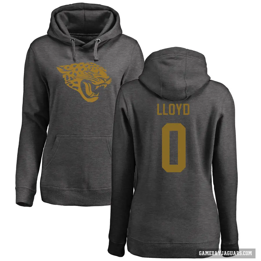 Women's ＃0 Devin Lloyd Jacksonville Jaguars Pro Line by Branded Ash One Color Pullover Hoodie