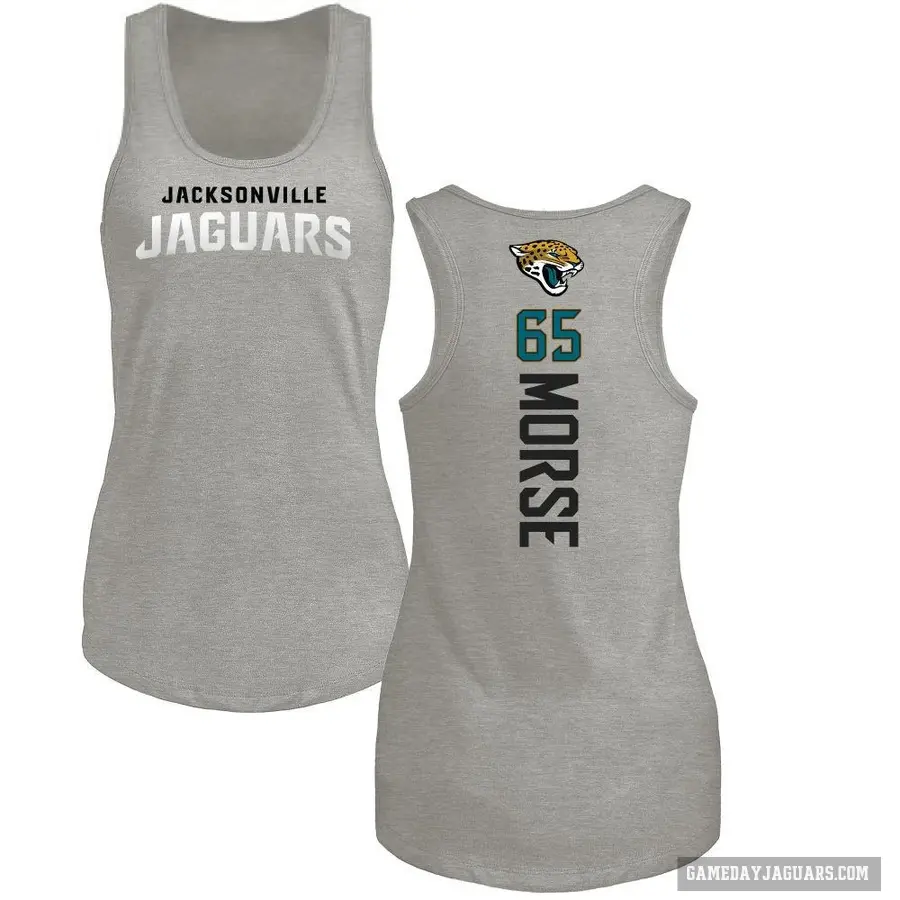 Women's ＃65 Mitch Morse Jacksonville Jaguars Ash Backer Tank Top