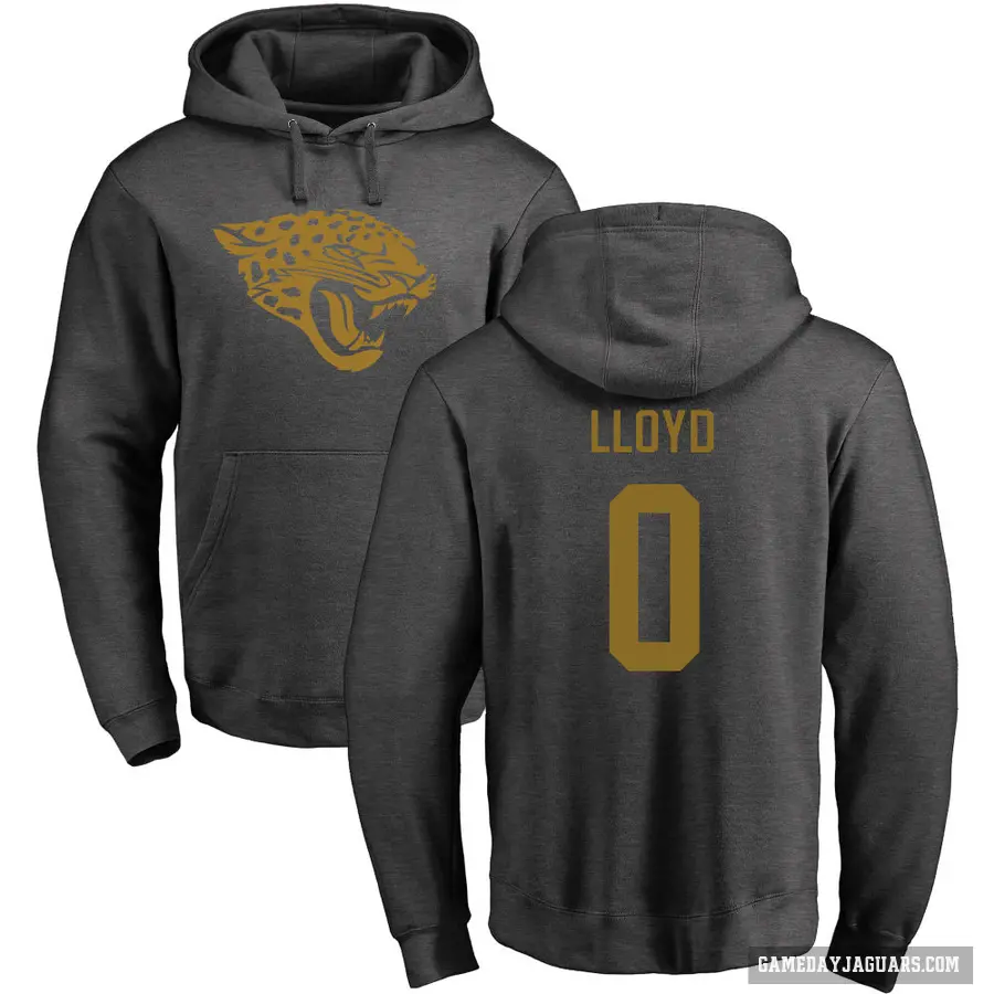 Youth ＃0 Devin Lloyd Jacksonville Jaguars Pro Line by Branded Ash One Color Pullover Hoodie