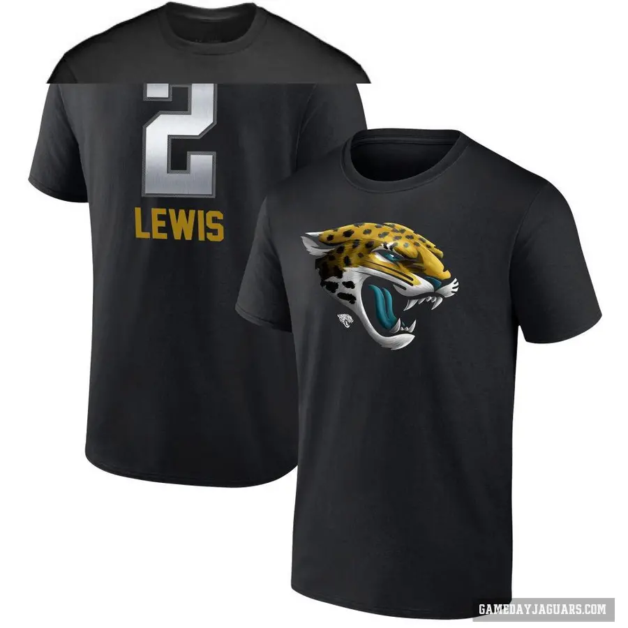 Youth ＃2 Jourdan Lewis Jacksonville Jaguars Black Midnight Mascot T-Shirt