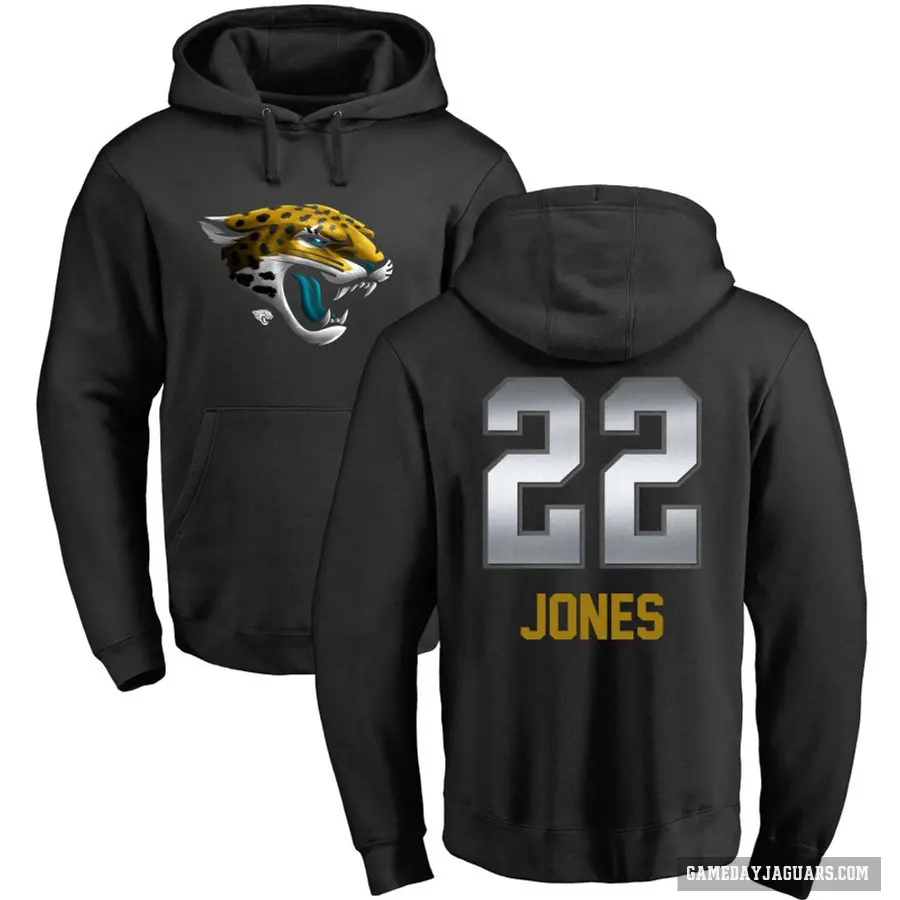Youth ＃22 Jarrian Jones Jacksonville Jaguars Black Midnight Mascot Pullover Hoodie