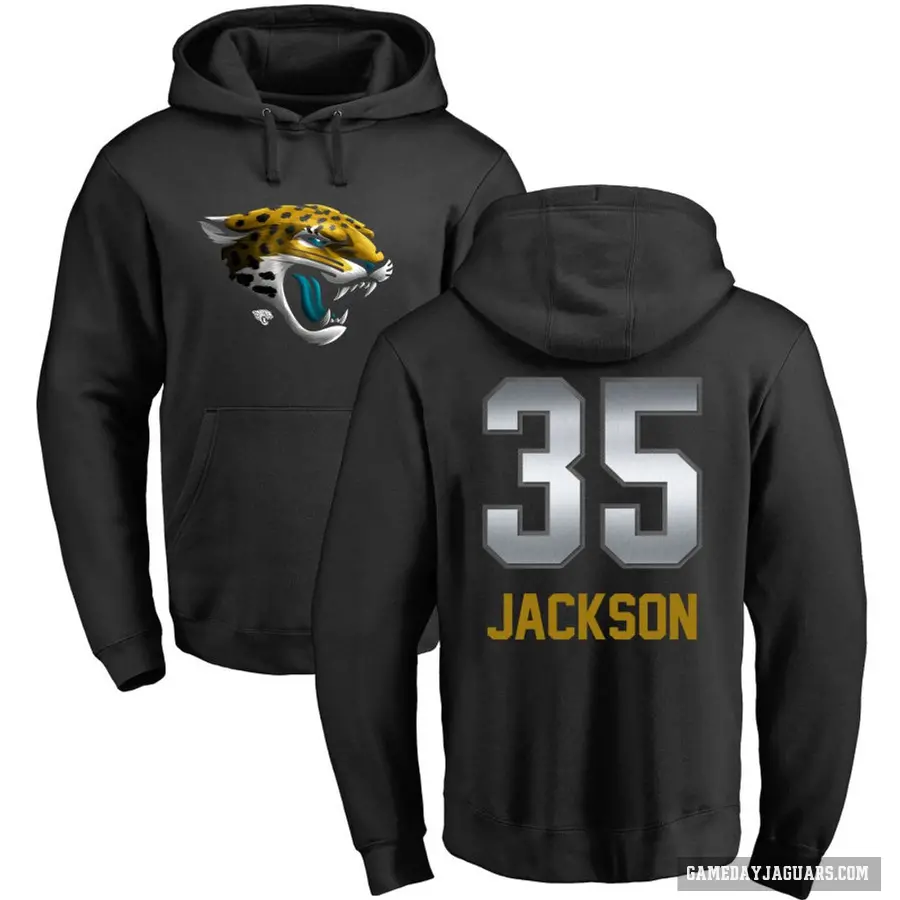 Youth ＃35 Matthew Jackson Jacksonville Jaguars Black Midnight Mascot Pullover Hoodie