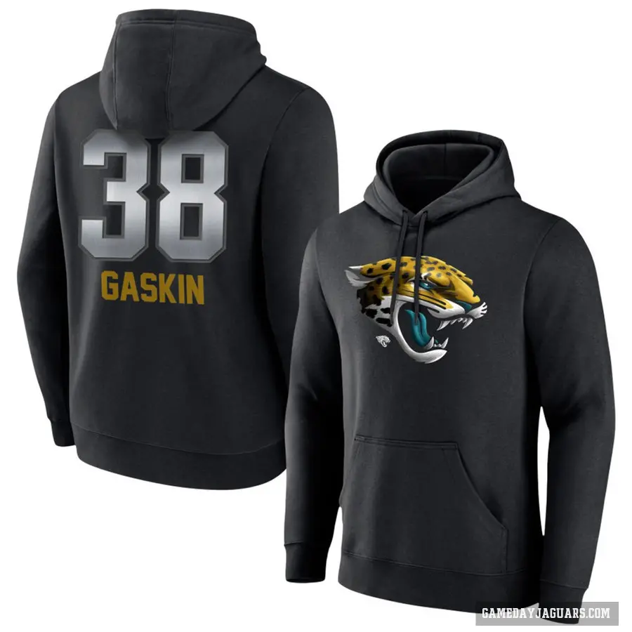 Youth ＃38 Myles Gaskin Jacksonville Jaguars Black Midnight Mascot Pullover Hoodie
