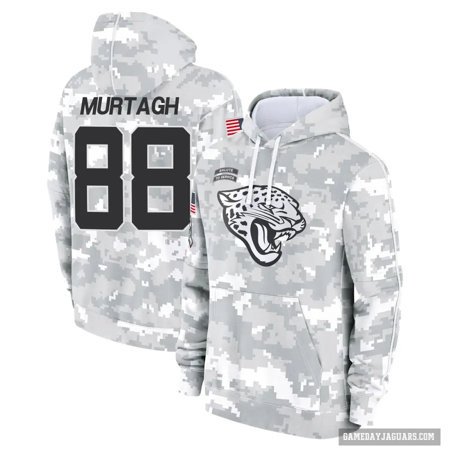 Youth ＃88 Patrick Murtagh Jacksonville Jaguars Arctic Camo 2024 Salute to Service Club Fleece Pullover Hoodie